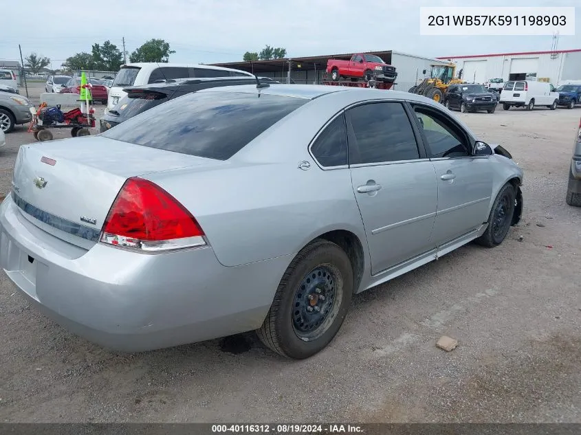 2009 Chevrolet Impala Ls VIN: 2G1WB57K591198903 Lot: 40116312