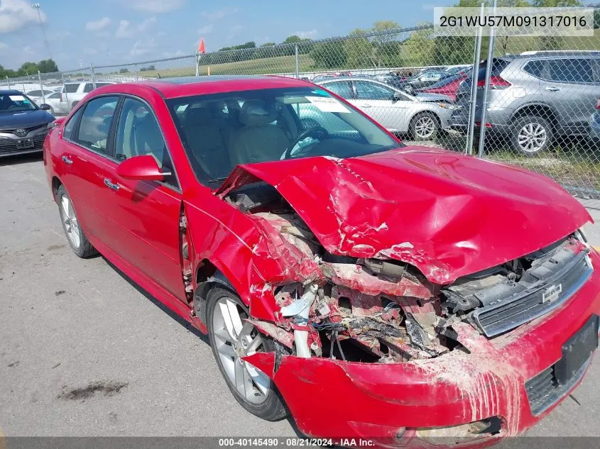 2009 Chevrolet Impala Ltz VIN: 2G1WU57M091317016 Lot: 40145490