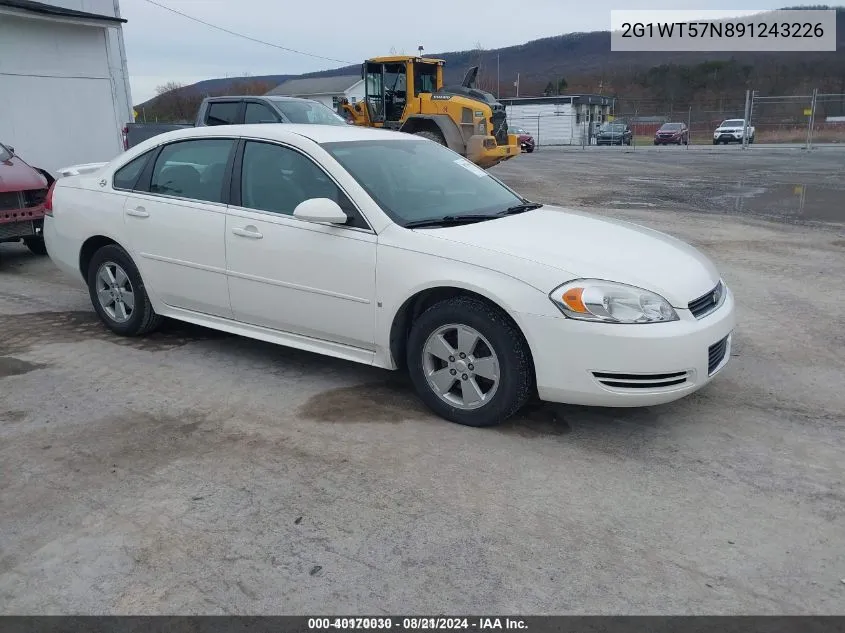 2009 Chevrolet Impala Lt VIN: 2G1WT57N891243226 Lot: 40170030