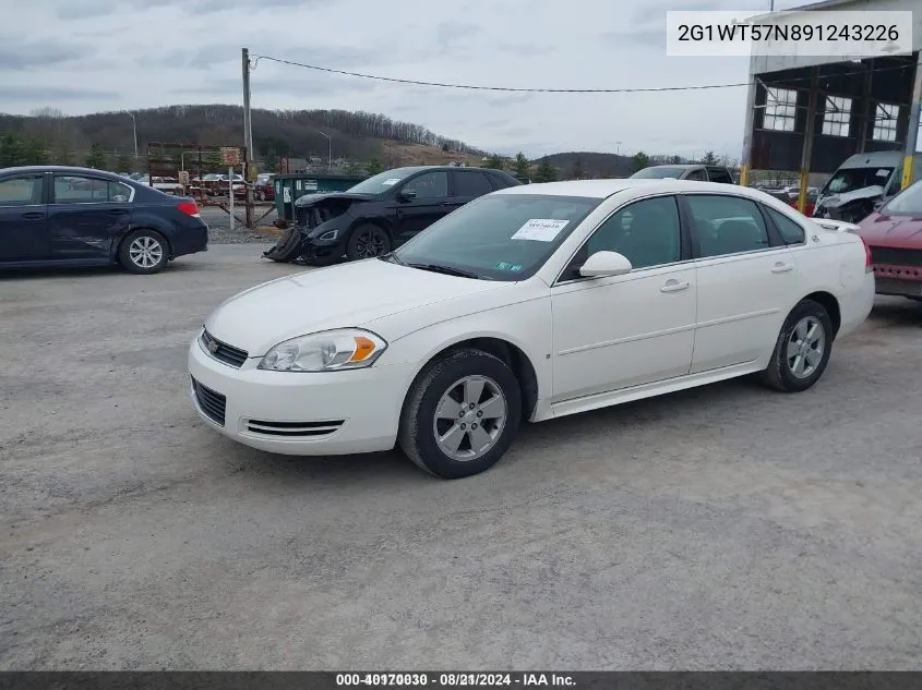 2009 Chevrolet Impala Lt VIN: 2G1WT57N891243226 Lot: 40170030