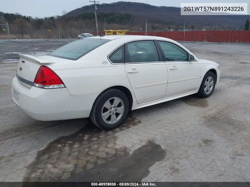 2G1WT57N891243226 2009 Chevrolet Impala Lt