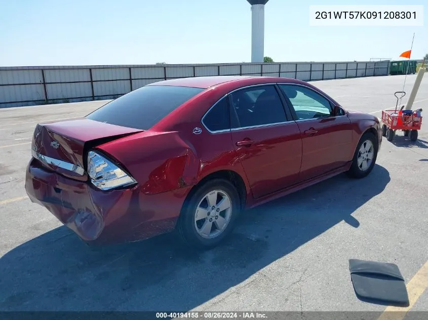 2009 Chevrolet Impala Lt VIN: 2G1WT57K091208301 Lot: 40194155