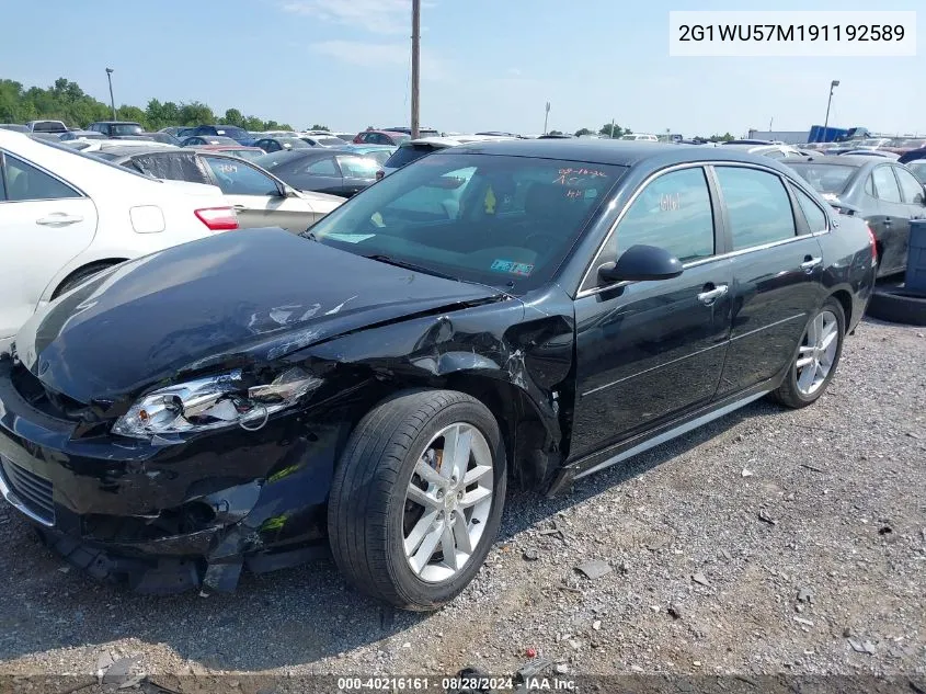 2009 Chevrolet Impala Ltz VIN: 2G1WU57M191192589 Lot: 40216161