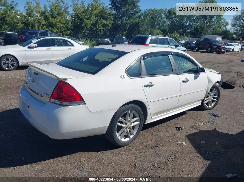 2009 Chevrolet Impala Ltz VIN: 2G1WU57M191303366 Lot: 40223654