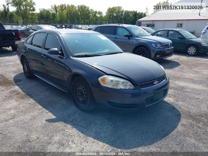 2009 Chevrolet Impala Ls VIN: 2G1WB57K191320026 Lot: 40258542