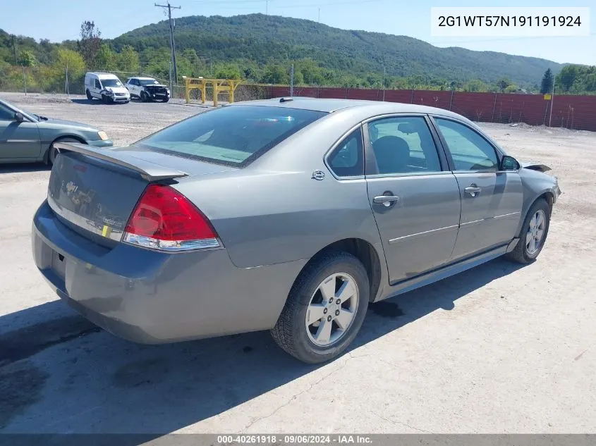 2009 Chevrolet Impala Lt VIN: 2G1WT57N191191924 Lot: 40261918