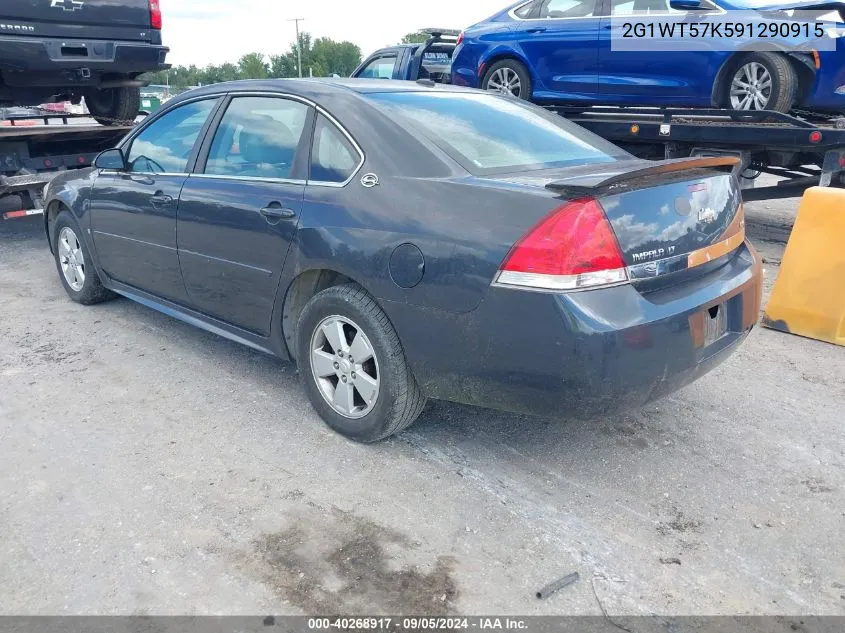 2009 Chevrolet Impala Lt VIN: 2G1WT57K591290915 Lot: 40268917