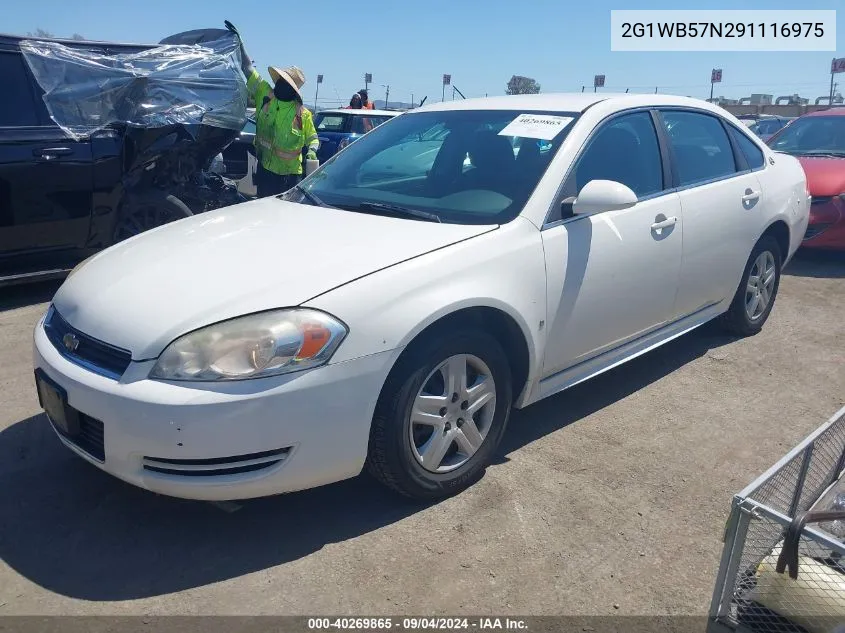 2009 Chevrolet Impala Ls VIN: 2G1WB57N291116975 Lot: 40269865