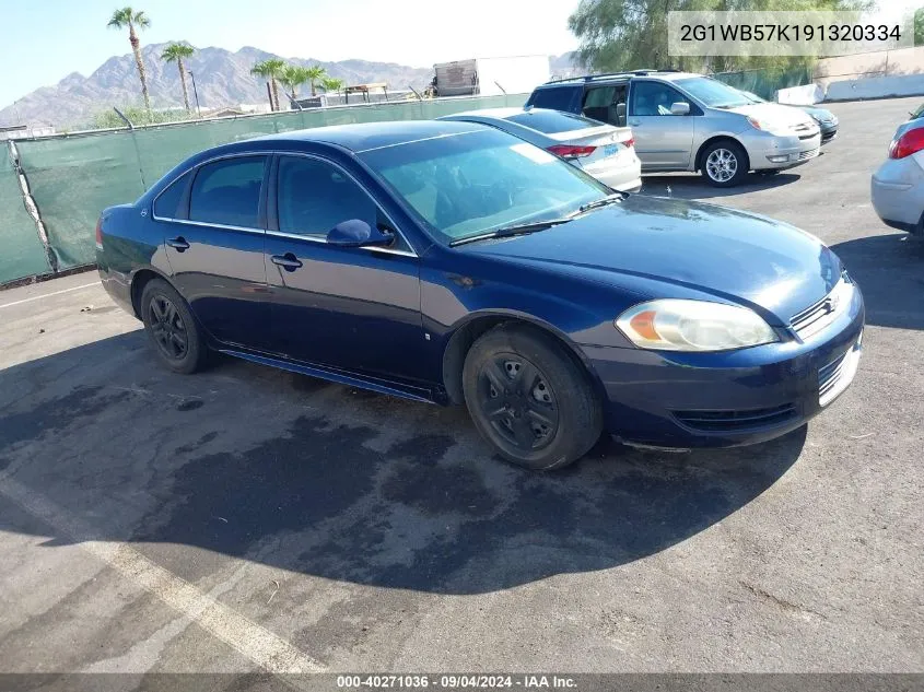 2009 Chevrolet Impala Ls VIN: 2G1WB57K191320334 Lot: 40271036