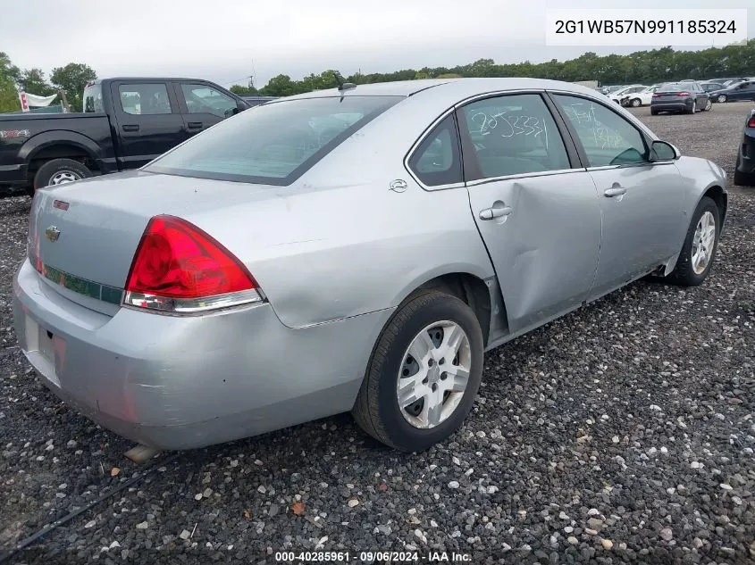 2009 Chevrolet Impala Ls VIN: 2G1WB57N991185324 Lot: 40285961