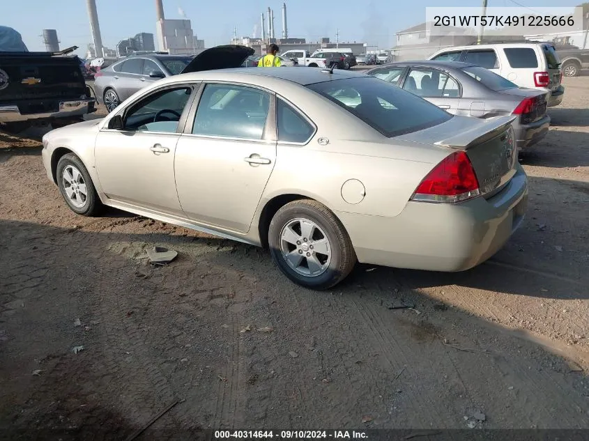 2009 Chevrolet Impala Lt VIN: 2G1WT57K491225666 Lot: 40314644