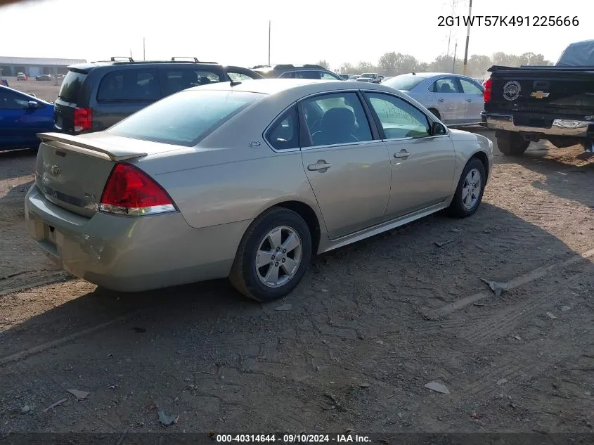 2009 Chevrolet Impala Lt VIN: 2G1WT57K491225666 Lot: 40314644