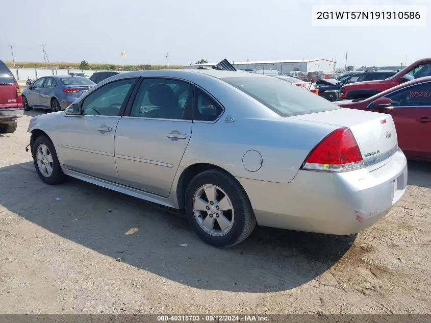 2009 Chevrolet Impala Lt VIN: 2G1WT57N191310586 Lot: 40315703