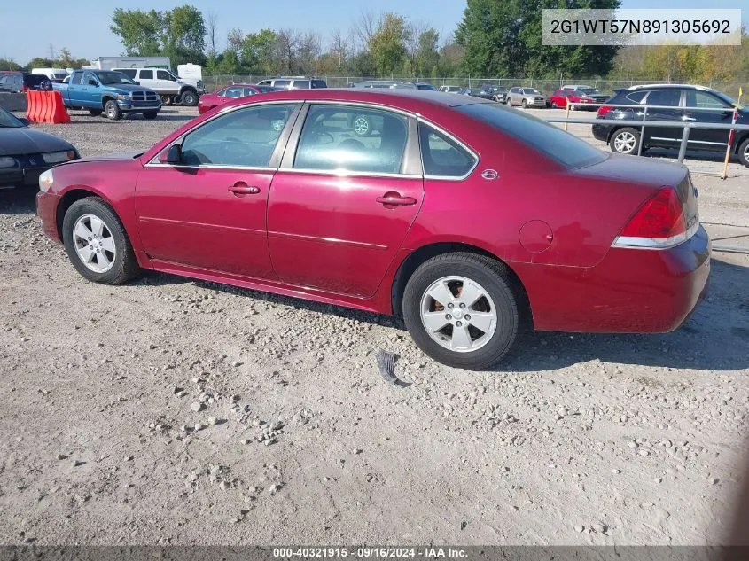 2009 Chevrolet Impala 3.5L Lt VIN: 2G1WT57N891305692 Lot: 40321915