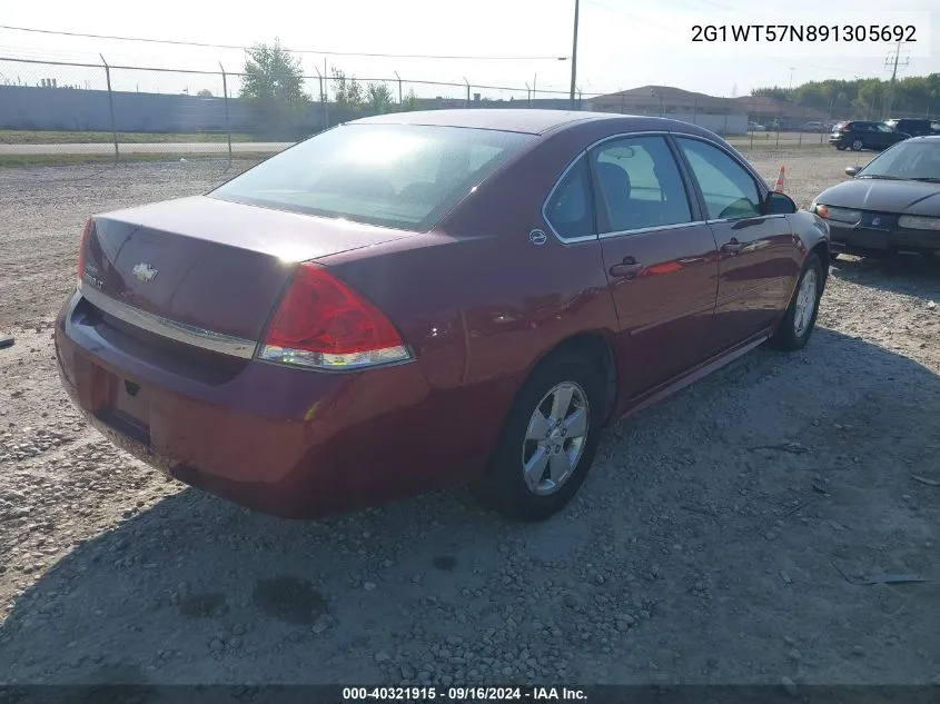 2G1WT57N891305692 2009 Chevrolet Impala 3.5L Lt