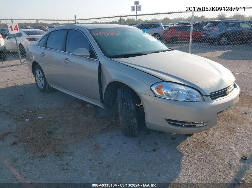 2009 Chevrolet Impala Ls VIN: 2G1WB57K091287911 Lot: 40335184