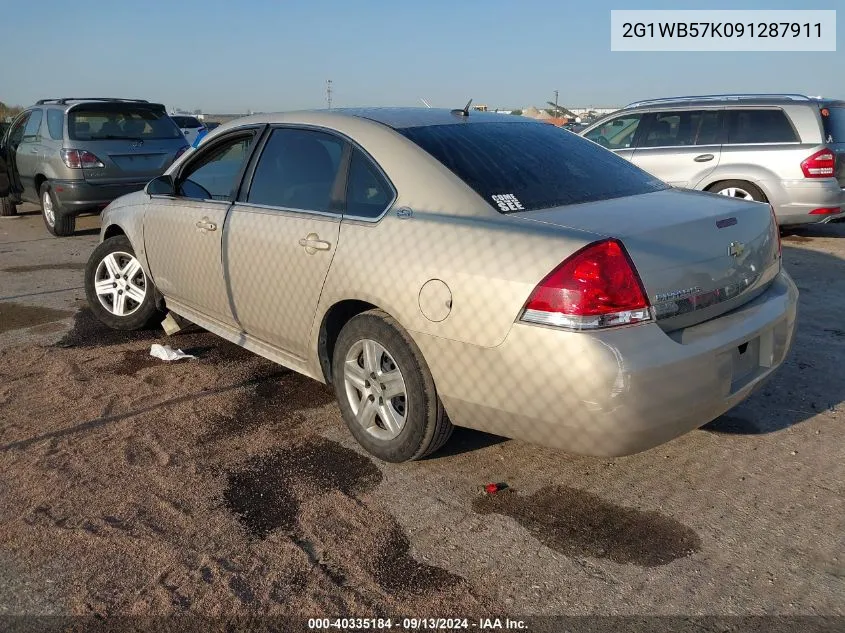 2G1WB57K091287911 2009 Chevrolet Impala Ls