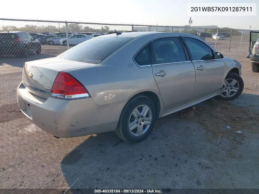 2009 Chevrolet Impala Ls VIN: 2G1WB57K091287911 Lot: 40335184