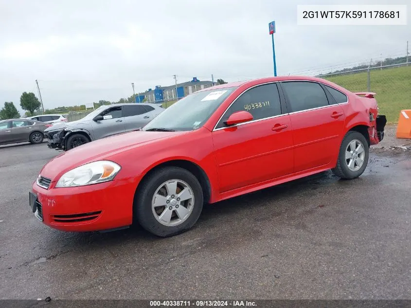 2009 Chevrolet Impala Lt VIN: 2G1WT57K591178681 Lot: 40338711