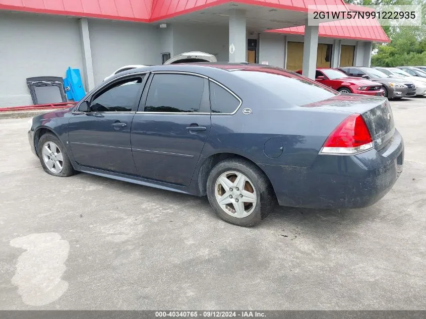 2G1WT57N991222935 2009 Chevrolet Impala Lt