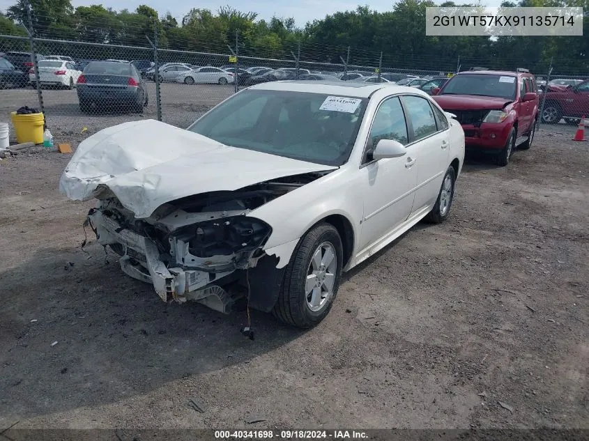 2009 Chevrolet Impala 1Lt VIN: 2G1WT57KX91135714 Lot: 40341698