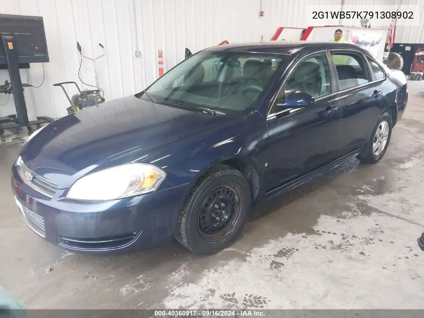 2009 Chevrolet Impala Ls VIN: 2G1WB57K791308902 Lot: 40360917