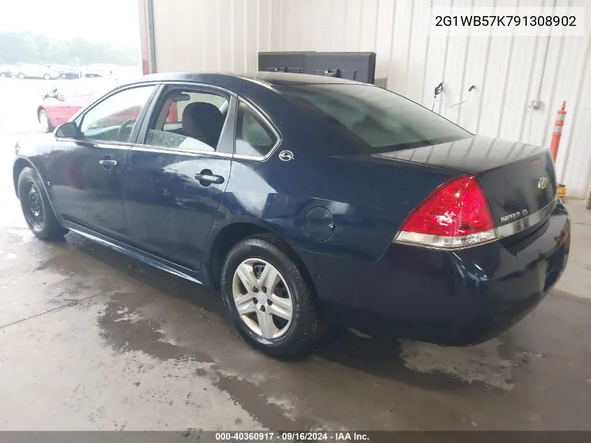 2009 Chevrolet Impala Ls VIN: 2G1WB57K791308902 Lot: 40360917