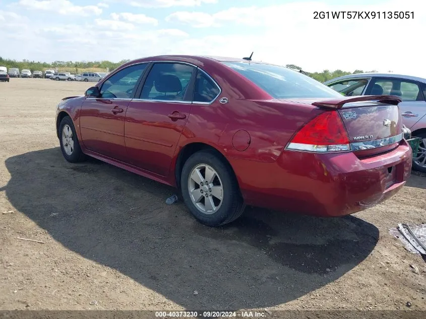 2009 Chevrolet Impala Lt VIN: 2G1WT57KX91135051 Lot: 40373230