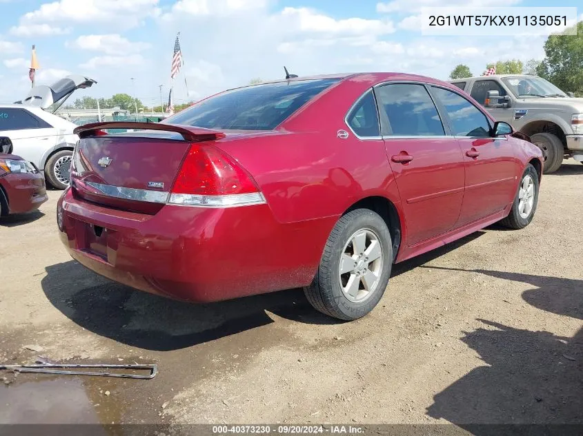 2G1WT57KX91135051 2009 Chevrolet Impala Lt