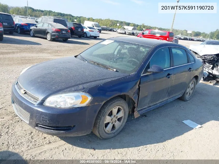 2009 Chevrolet Impala Lt VIN: 2G1WT57K591190720 Lot: 40381003