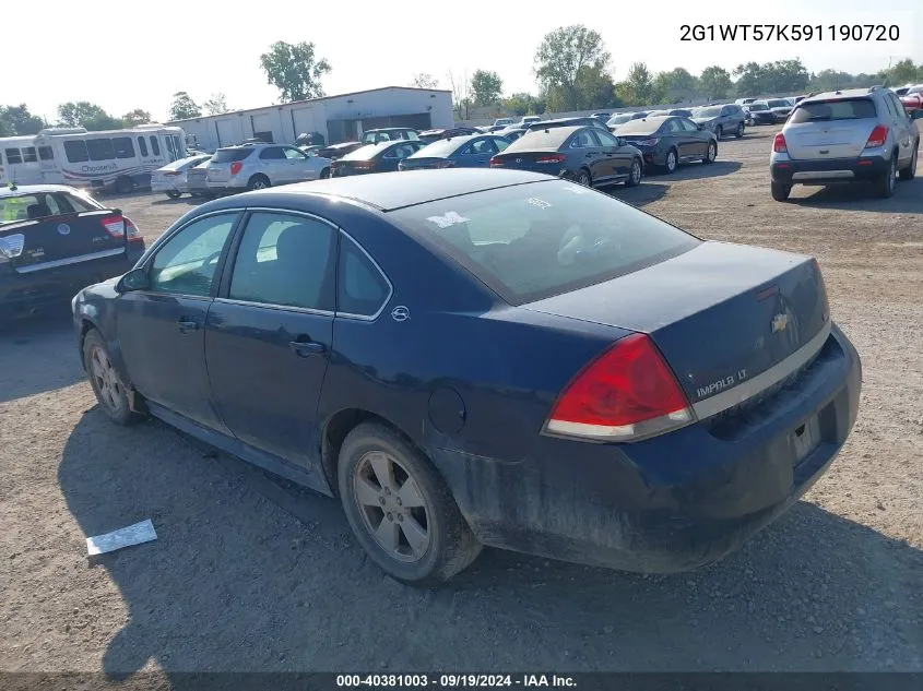 2009 Chevrolet Impala Lt VIN: 2G1WT57K591190720 Lot: 40381003