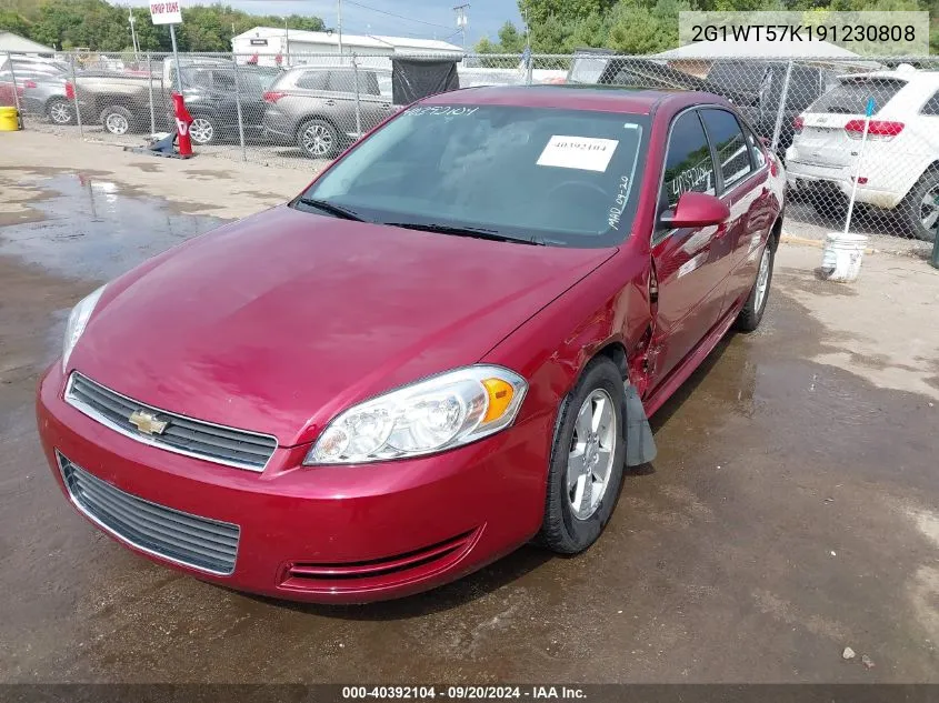 2009 Chevrolet Impala Lt VIN: 2G1WT57K191230808 Lot: 40392104