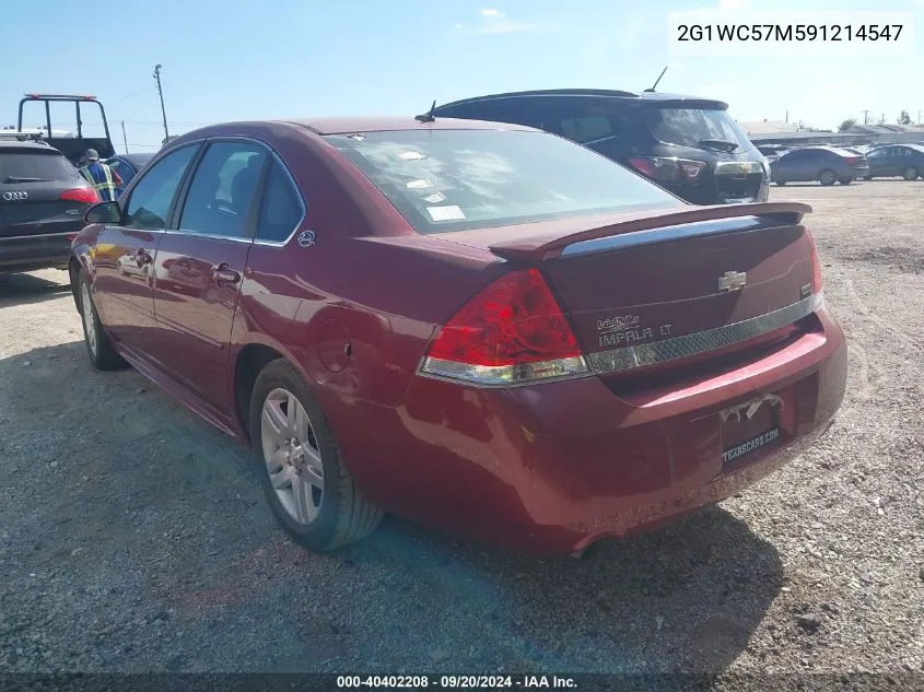 2009 Chevrolet Impala Lt VIN: 2G1WC57M591214547 Lot: 40402208