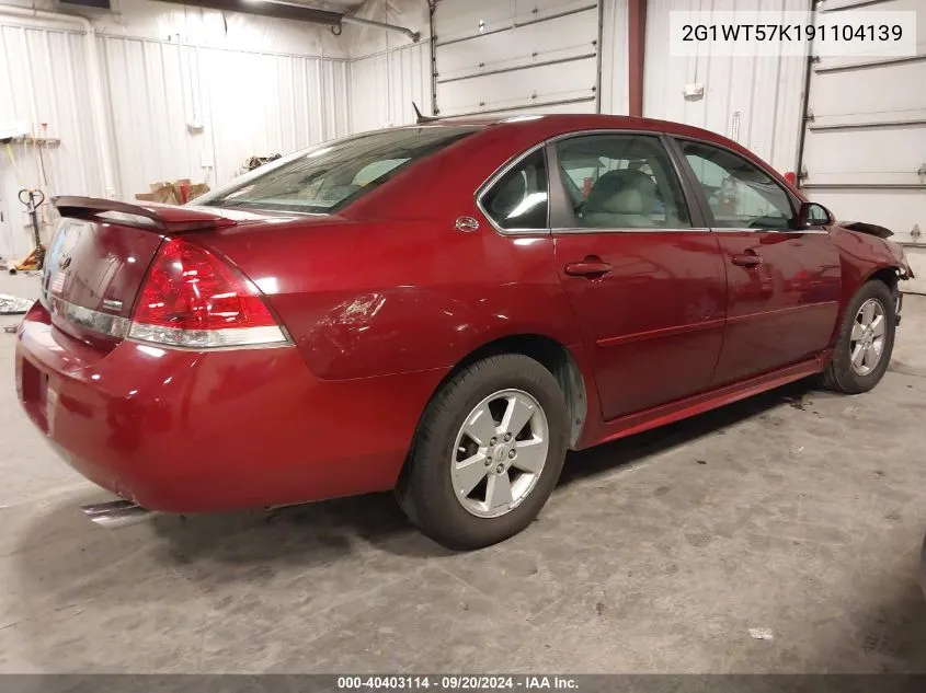 2G1WT57K191104139 2009 Chevrolet Impala Lt