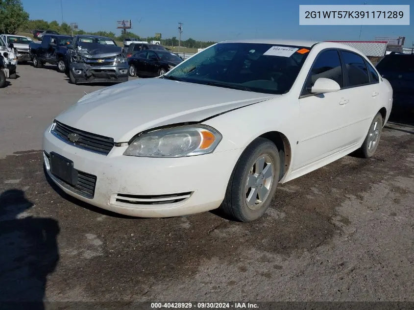 2009 Chevrolet Impala Lt VIN: 2G1WT57K391171289 Lot: 40428929