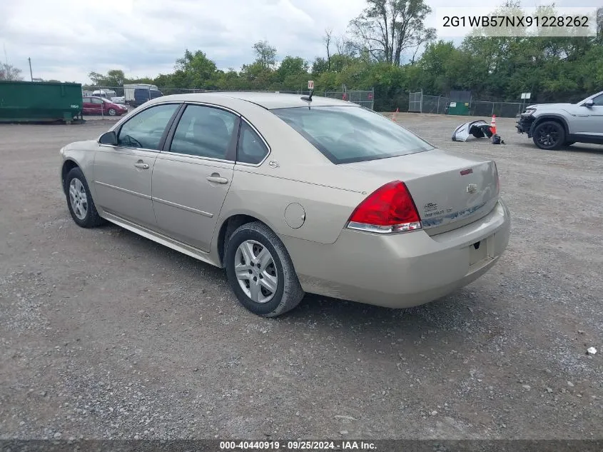 2G1WB57NX91228262 2009 Chevrolet Impala Ls