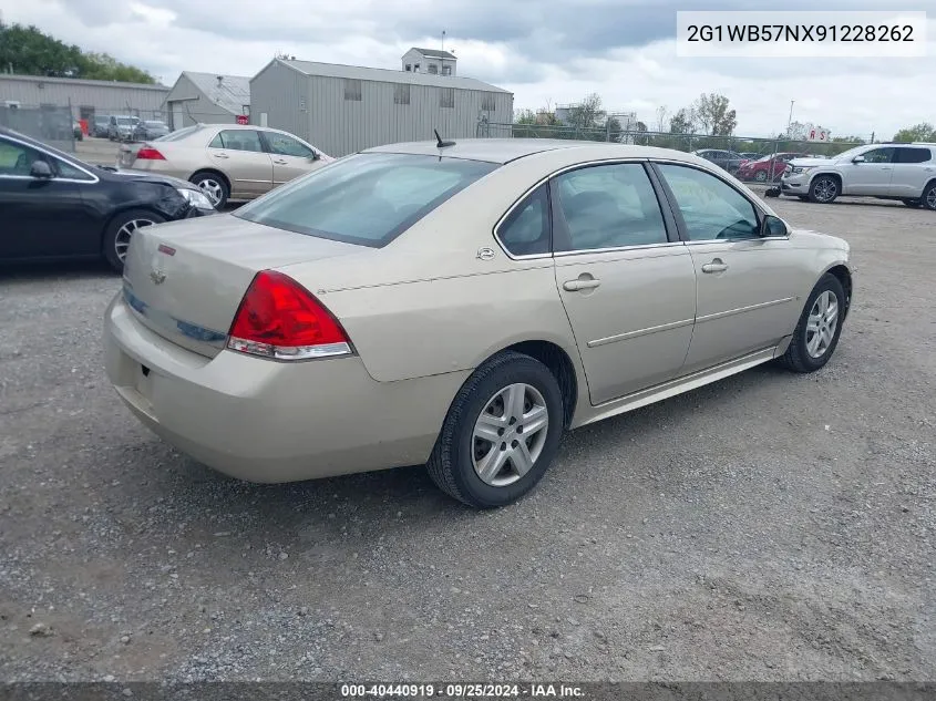 2G1WB57NX91228262 2009 Chevrolet Impala Ls