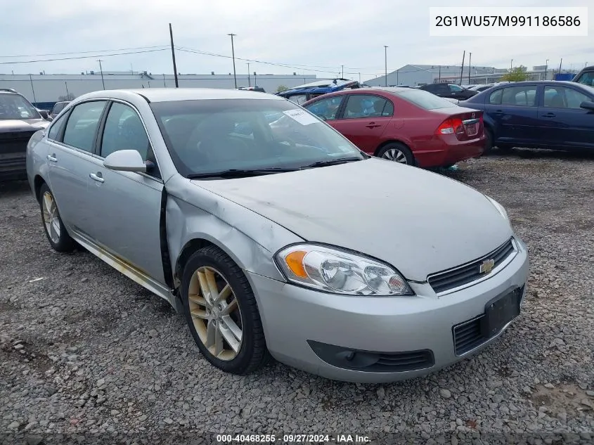 2009 Chevrolet Impala Ltz VIN: 2G1WU57M991186586 Lot: 40468255