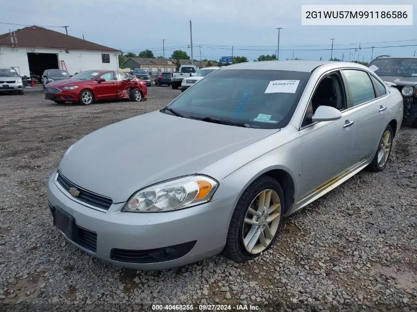 2009 Chevrolet Impala Ltz VIN: 2G1WU57M991186586 Lot: 40468255