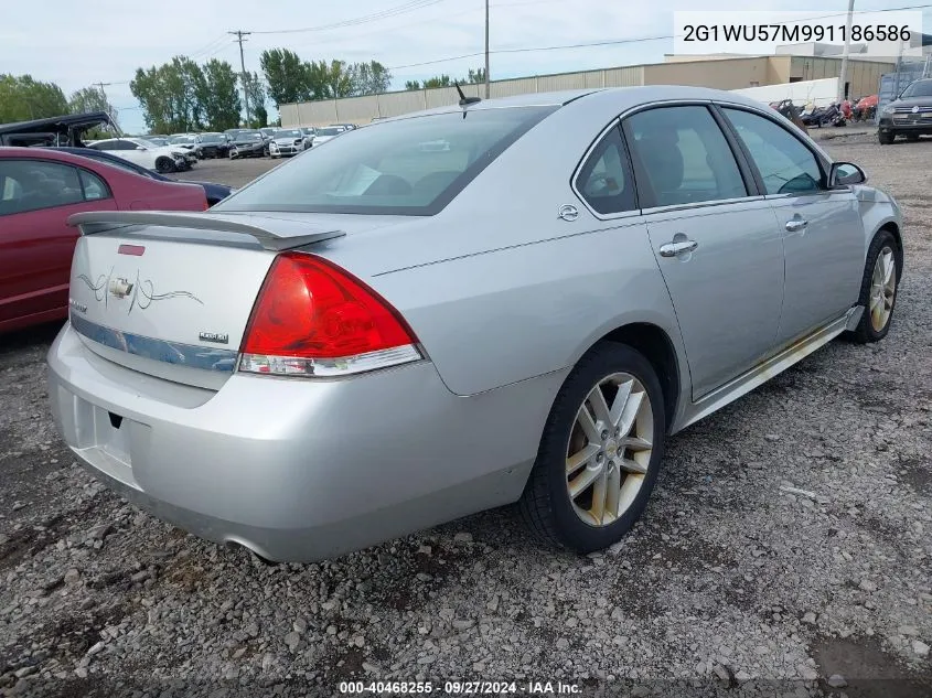 2009 Chevrolet Impala Ltz VIN: 2G1WU57M991186586 Lot: 40468255