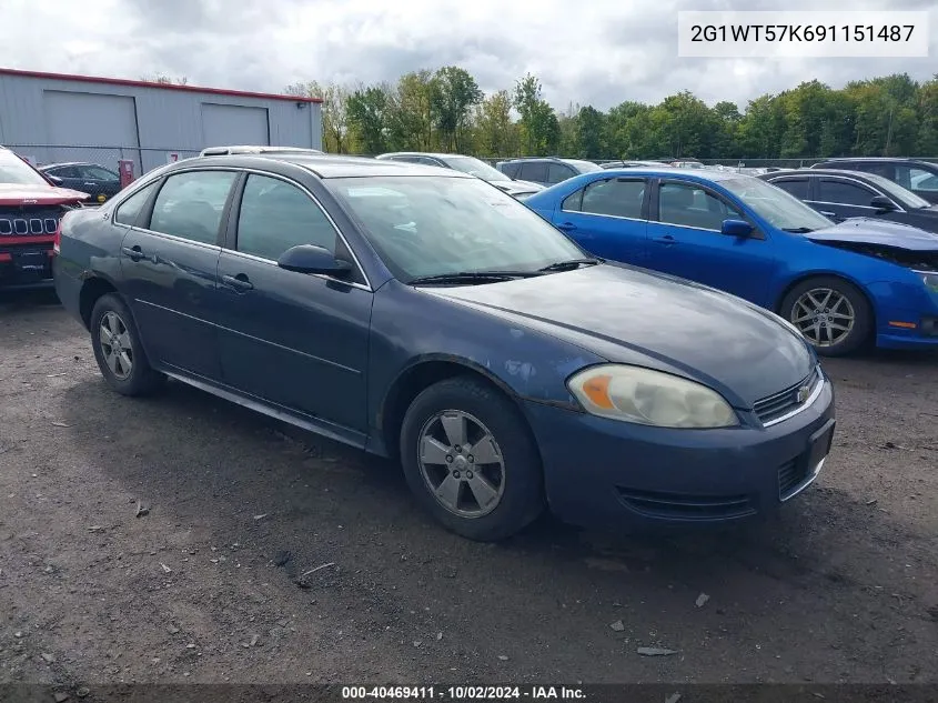 2009 Chevrolet Impala Lt VIN: 2G1WT57K691151487 Lot: 40469411