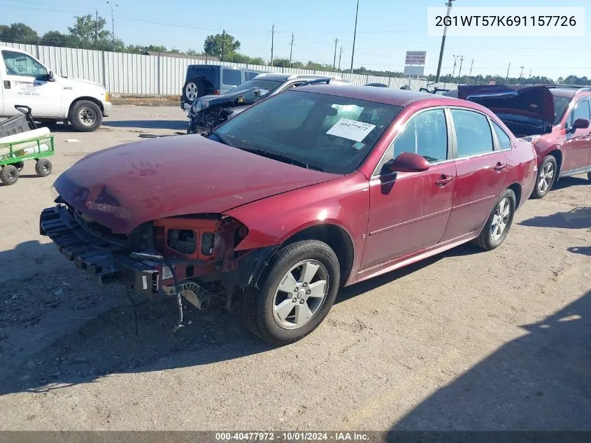 2009 Chevrolet Impala 1Lt VIN: 2G1WT57K691157726 Lot: 40477972