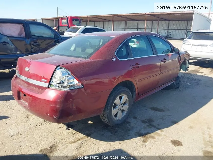 2009 Chevrolet Impala 1Lt VIN: 2G1WT57K691157726 Lot: 40477972