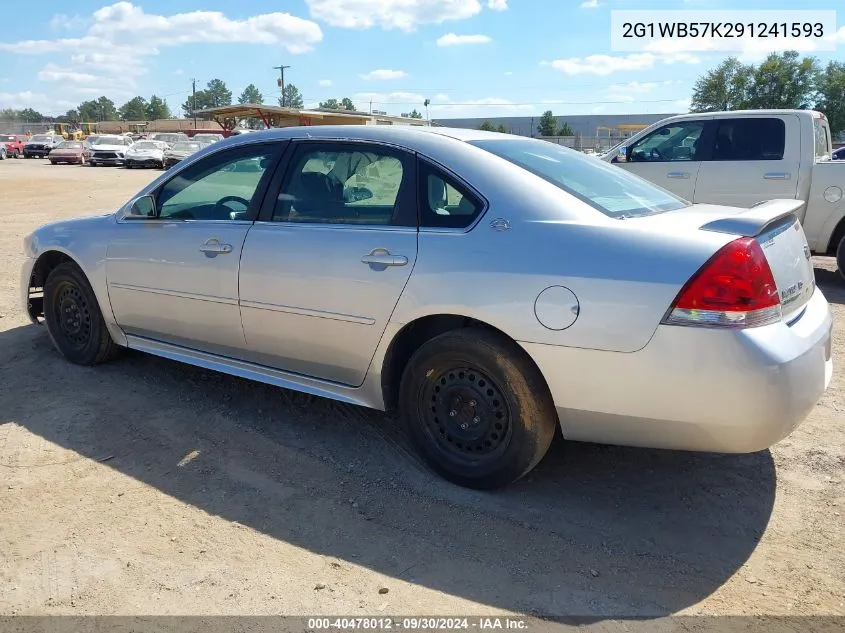 2009 Chevrolet Impala Ls VIN: 2G1WB57K291241593 Lot: 40478012