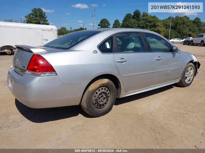 2009 Chevrolet Impala Ls VIN: 2G1WB57K291241593 Lot: 40478012