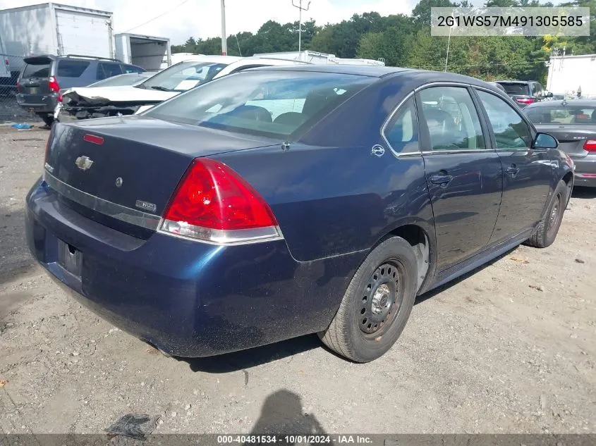 2009 Chevrolet Impala Police VIN: 2G1WS57M491305585 Lot: 40481534