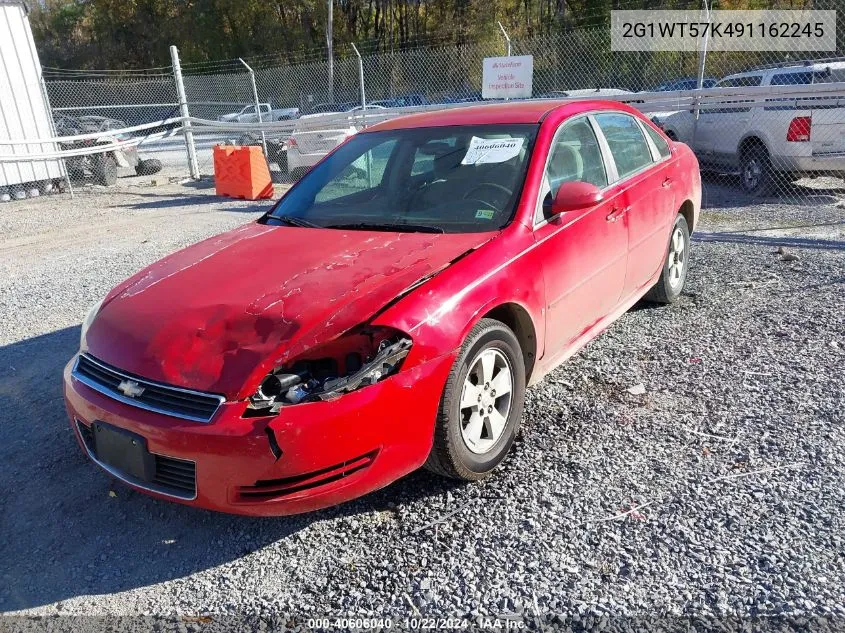 2009 Chevrolet Impala Lt VIN: 2G1WT57K491162245 Lot: 40606040