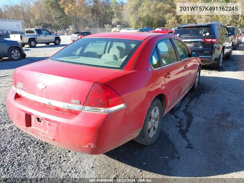 2009 Chevrolet Impala Lt VIN: 2G1WT57K491162245 Lot: 40606040