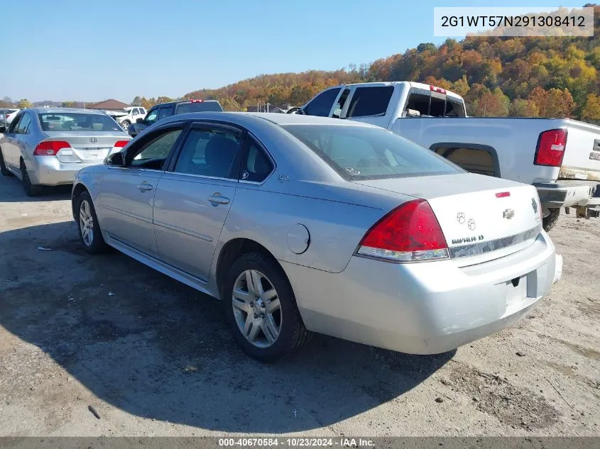 2009 Chevrolet Impala Lt VIN: 2G1WT57N291308412 Lot: 40670584