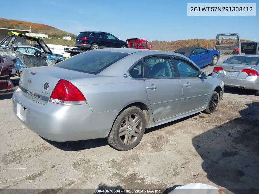 2G1WT57N291308412 2009 Chevrolet Impala Lt